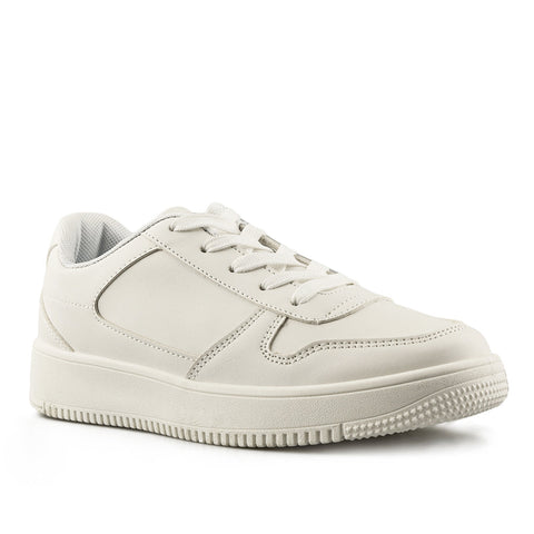 Low Top Classic Off-White Leather Sneaker
